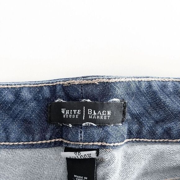 White House Black Market Womens Denim Contour Medium Wash Bootcut Jeans Blue 4R - Picture 6 of 10